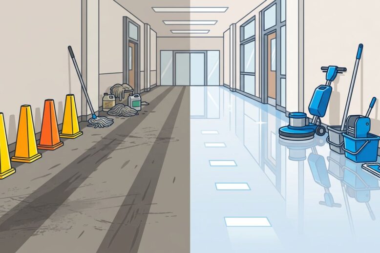 Commercial Floor Refinishing Illustration Commercial Floor Stripping and Waxing Guide