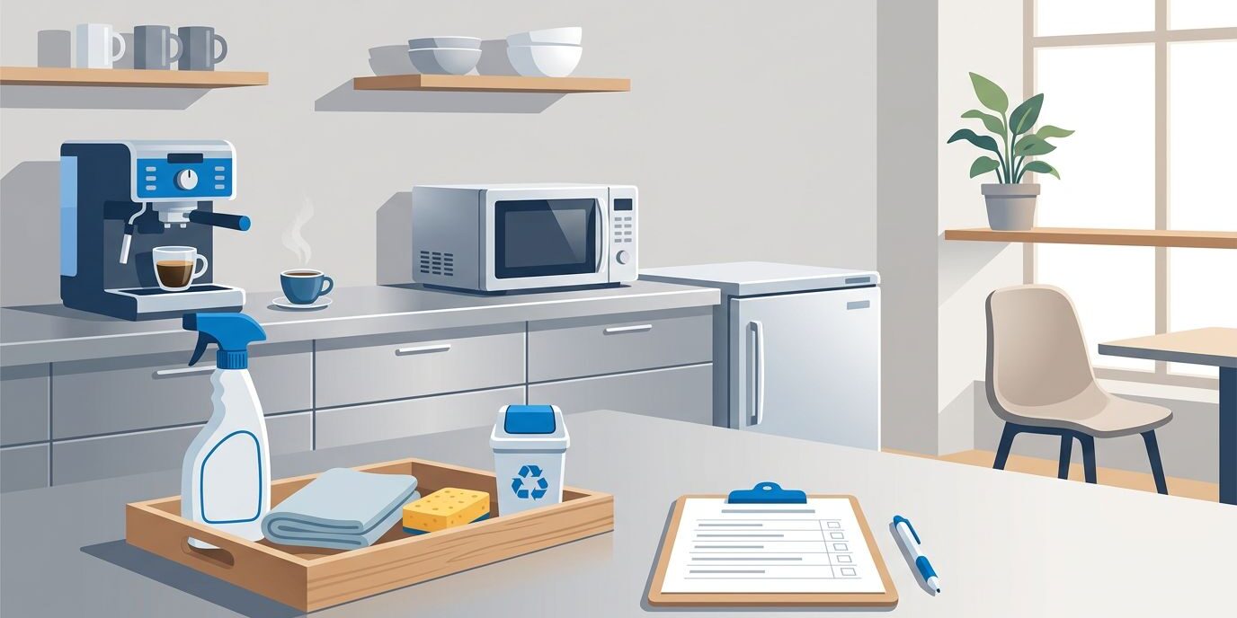 Modern Office Kitchen Breakroom Office Kitchen Cleaning Checklist for Shared Breakrooms