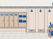 gym locker room cleaning
